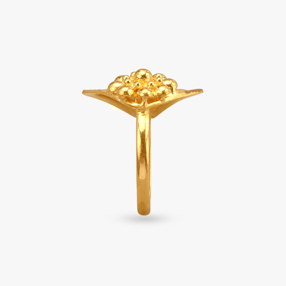 Floral Majesty Gold Finger Ring,,hi-res image number null