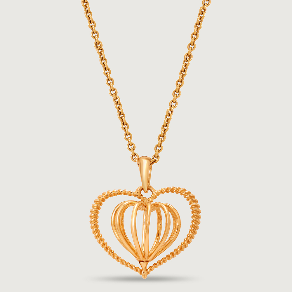 Dangling Hearts 14KT  Gold Pendant for Her,,hi-res image number null