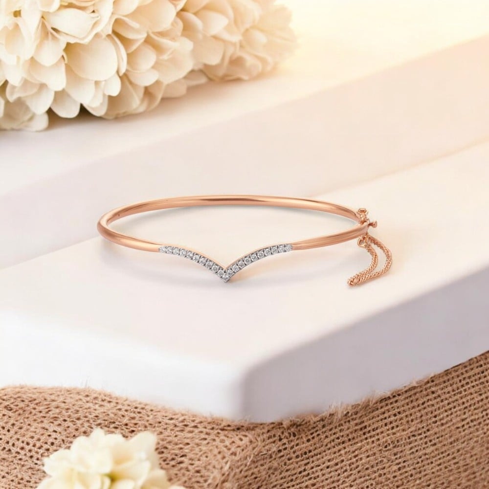 

Flattering Diamond Bangle
