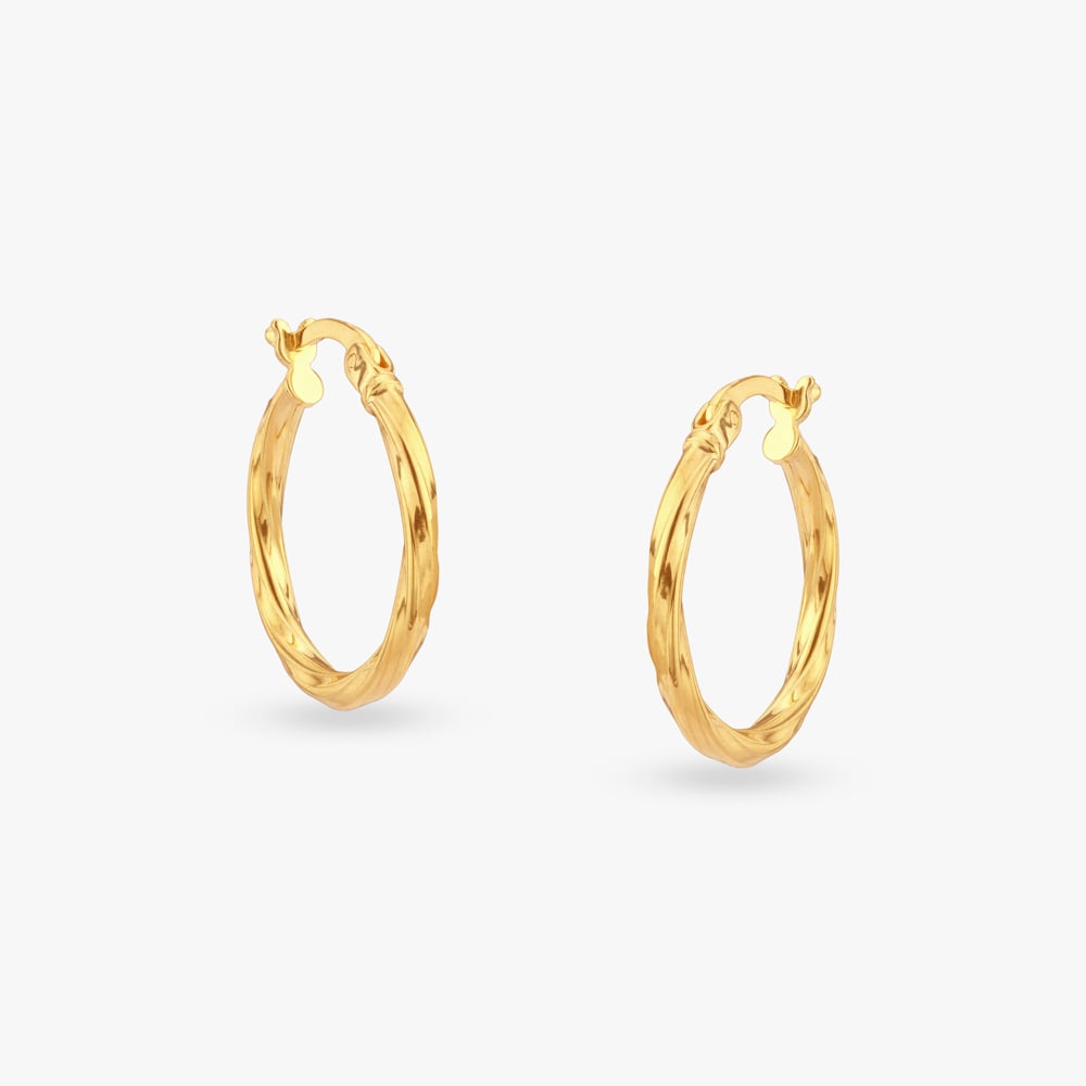 

Luminous Twist Gold Hoop Earrings