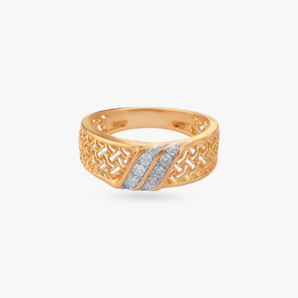 Woven Charm Diamond Ring for Men,,hi-res image number null