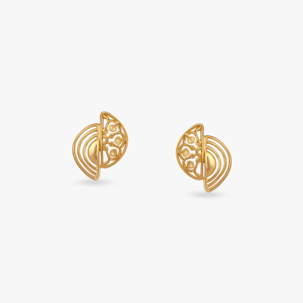 Celestial Arc Gold Stud Earrings,,hi-res image number null