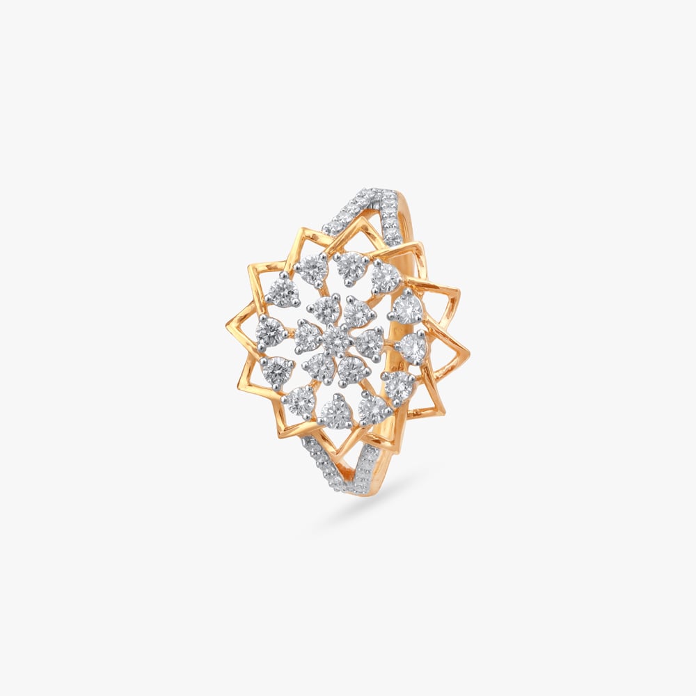 Petal Star Diamond Ring,,hi-res image number null