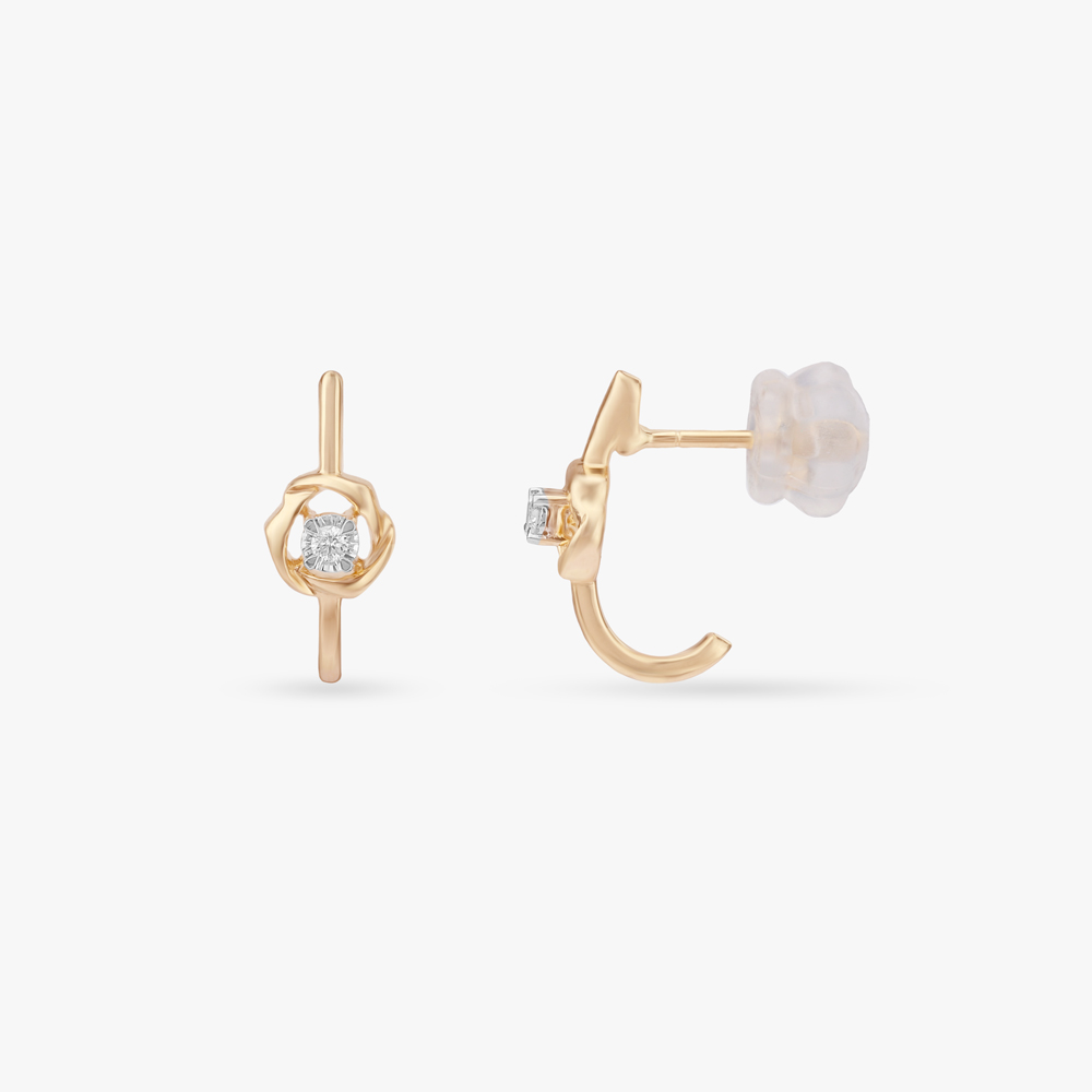 Bloom Nest Diamond Hoop Earrings,,hi-res image number null