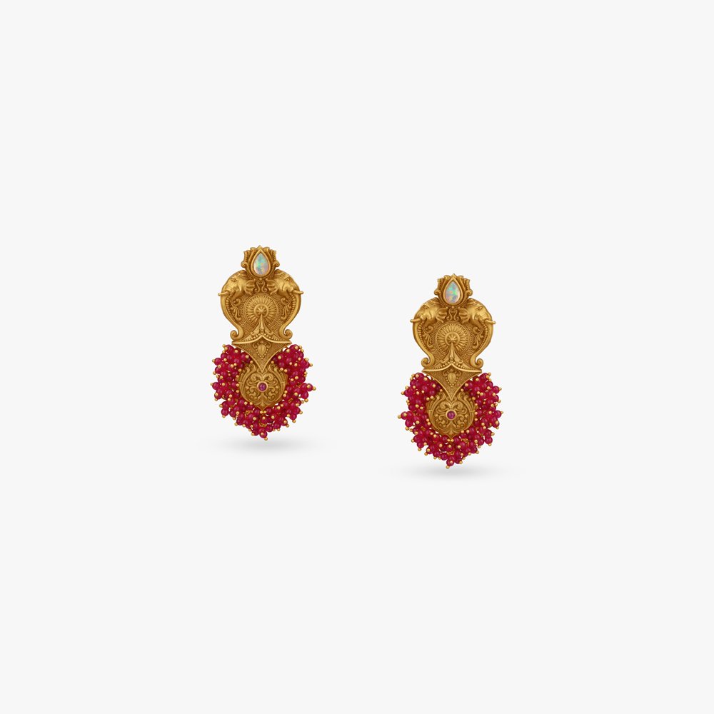 Sri Lakshmi Temple Grandeur Necklace Set,,hi-res image number null