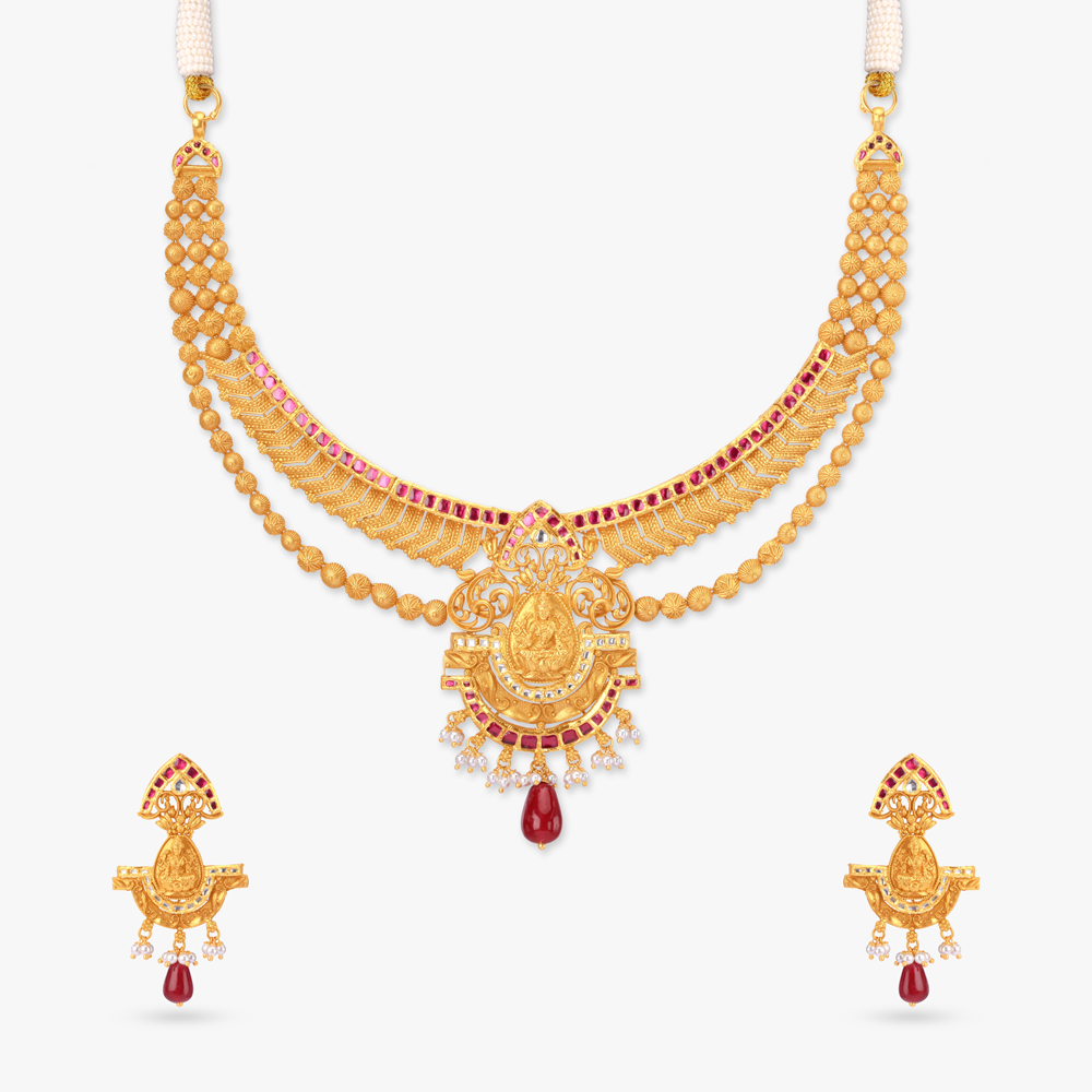 Divine Empress Gold Necklace set,,hi-res image number null