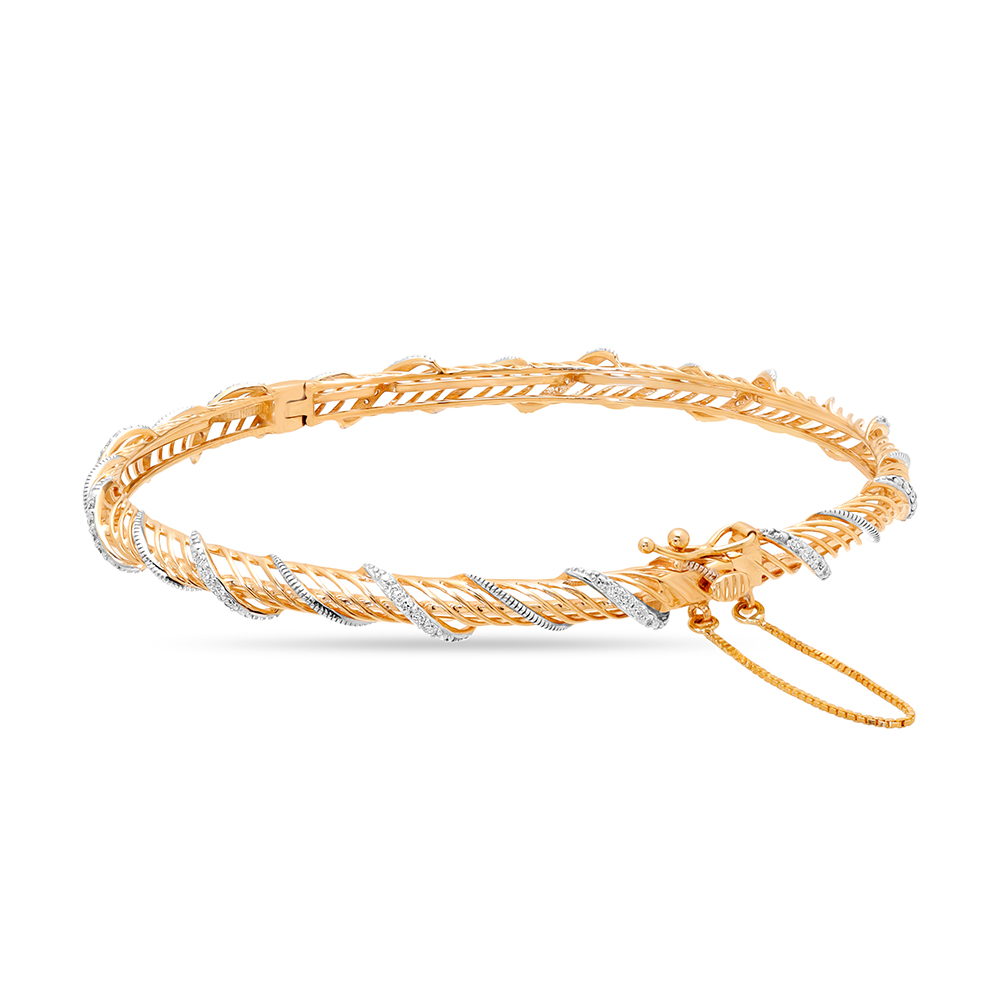 14KT Yellow Gold Shimmering Coiled Bangle,,hi-res image number null