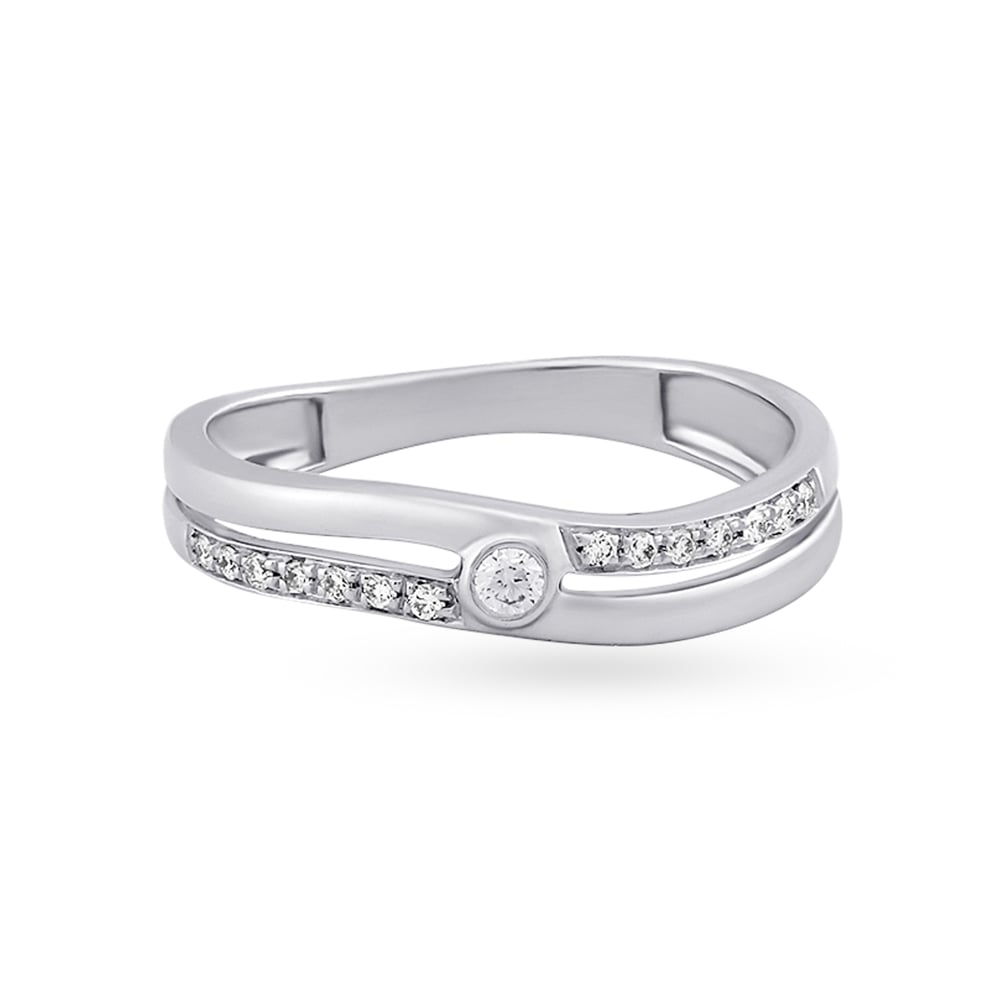 Luminous Platinum and Diamond Ring,,hi-res image number null