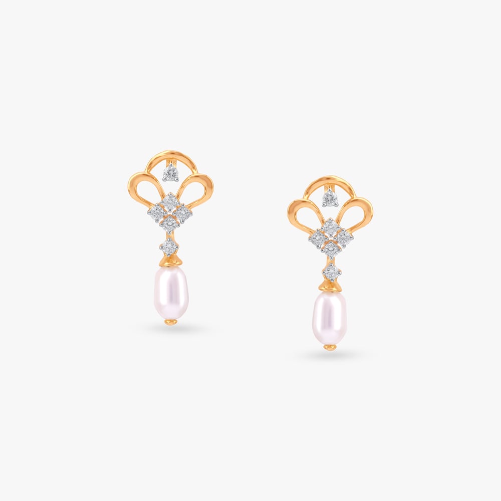 Regal Crest Diamond Drop Earrings,,hi-res image number null