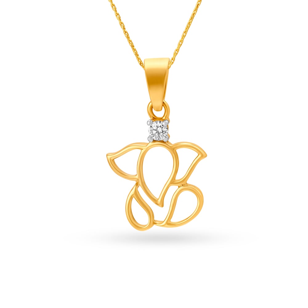 

Ganpati Bappa Diamond Pendant