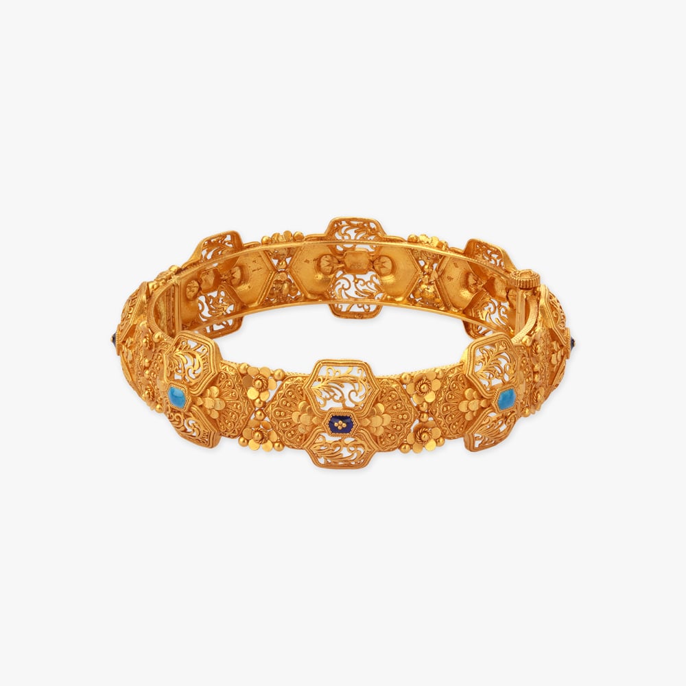 Starlit Rhythm Gold Bangle,,hi-res image number null