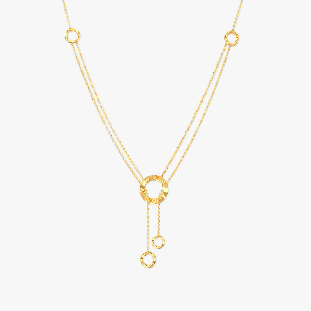 

Loop Drop Gold Necklace