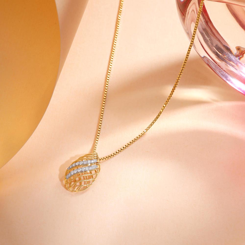 Radiant Curve Diamond Pendant,,hi-res image number null
