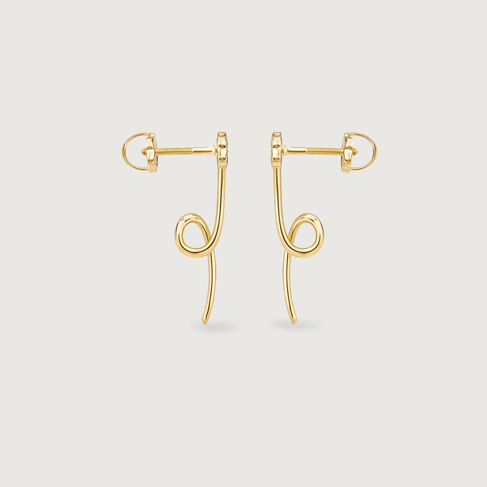 Sculpted Twist Gold Stud Earrings,,hi-res image number null