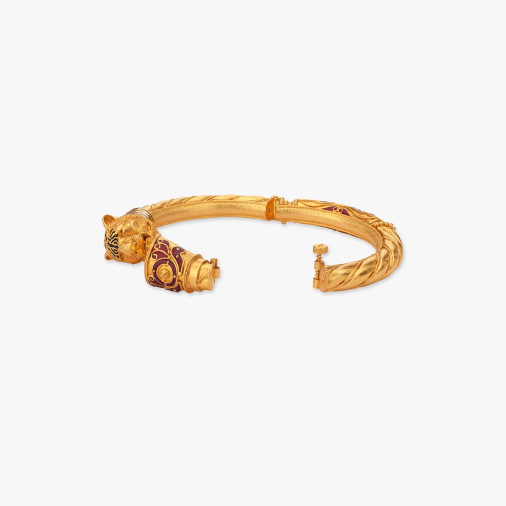 Royal Tiger Solid Bala Gold Bangles,,hi-res image number null