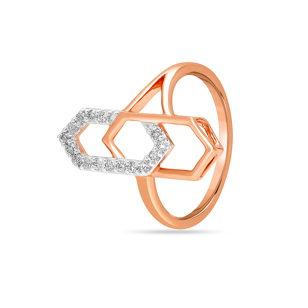 14KT Rose Gold The Two Of Us Diamond Finger Ring,,hi-res image number null