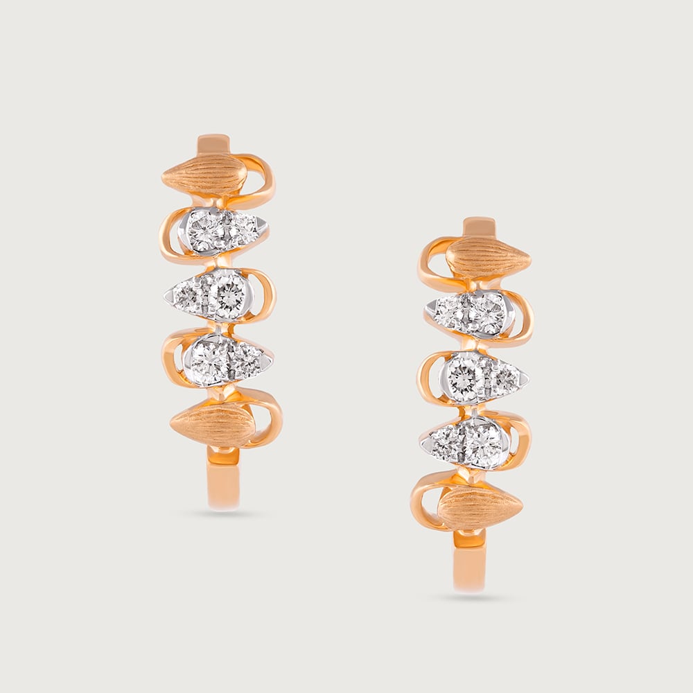 Bold Luxe Gold & Diamond Hoop Earrings,,hi-res image number null