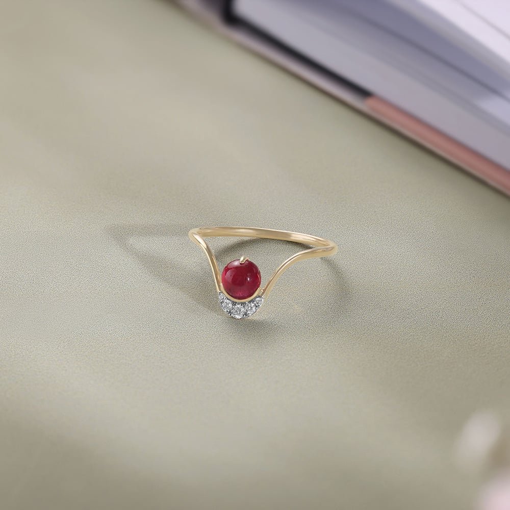 Berry Orbit Ruby &  Diamond Ring,,hi-res image number null