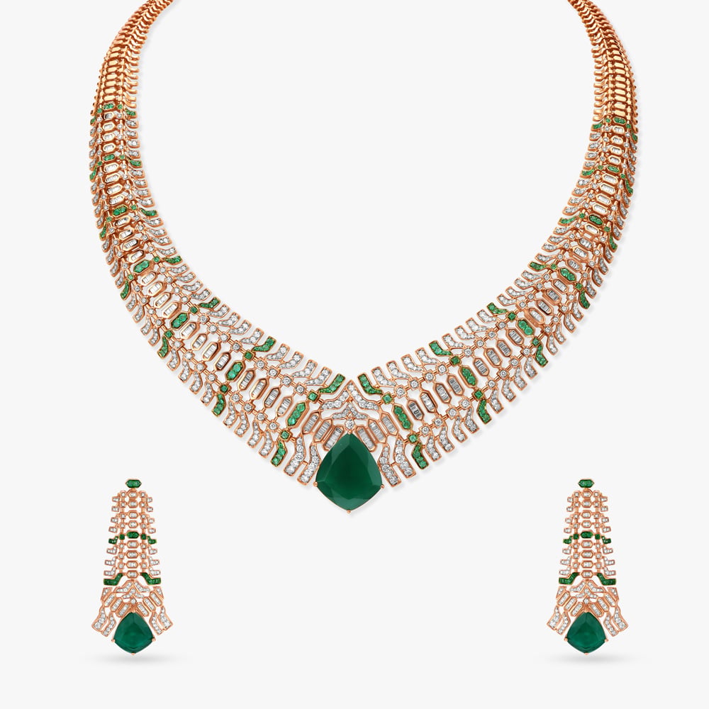 Whispering Winds Diamond Necklace Set,,hi-res image number null
