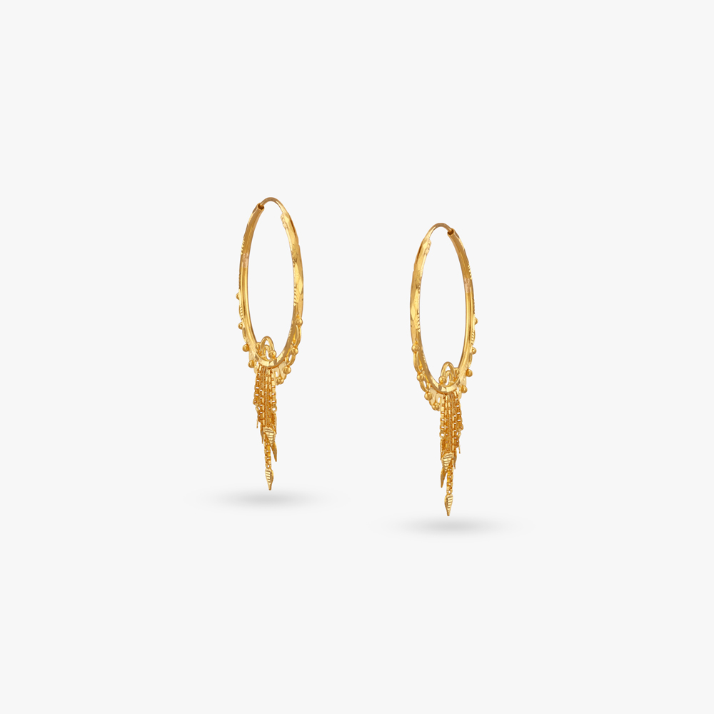 

Gilded Swing Gold Hoop Earrings