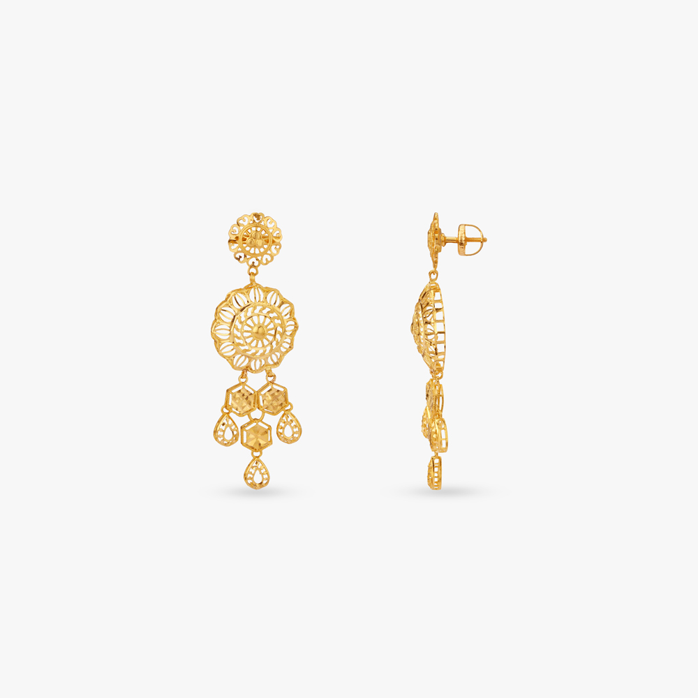 Floral Drop Earrings,,hi-res image number null