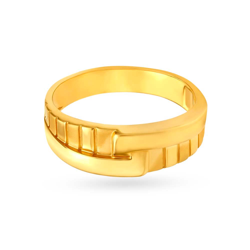 Stunning Geometric Gold Ring for Men,,hi-res image number null
