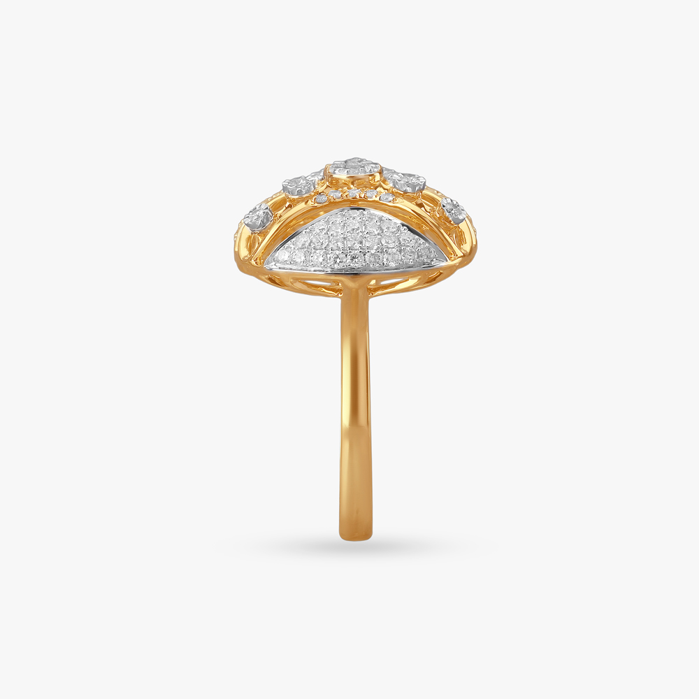 Sculpted Serenity Diamond Finger Ring,,hi-res image number null