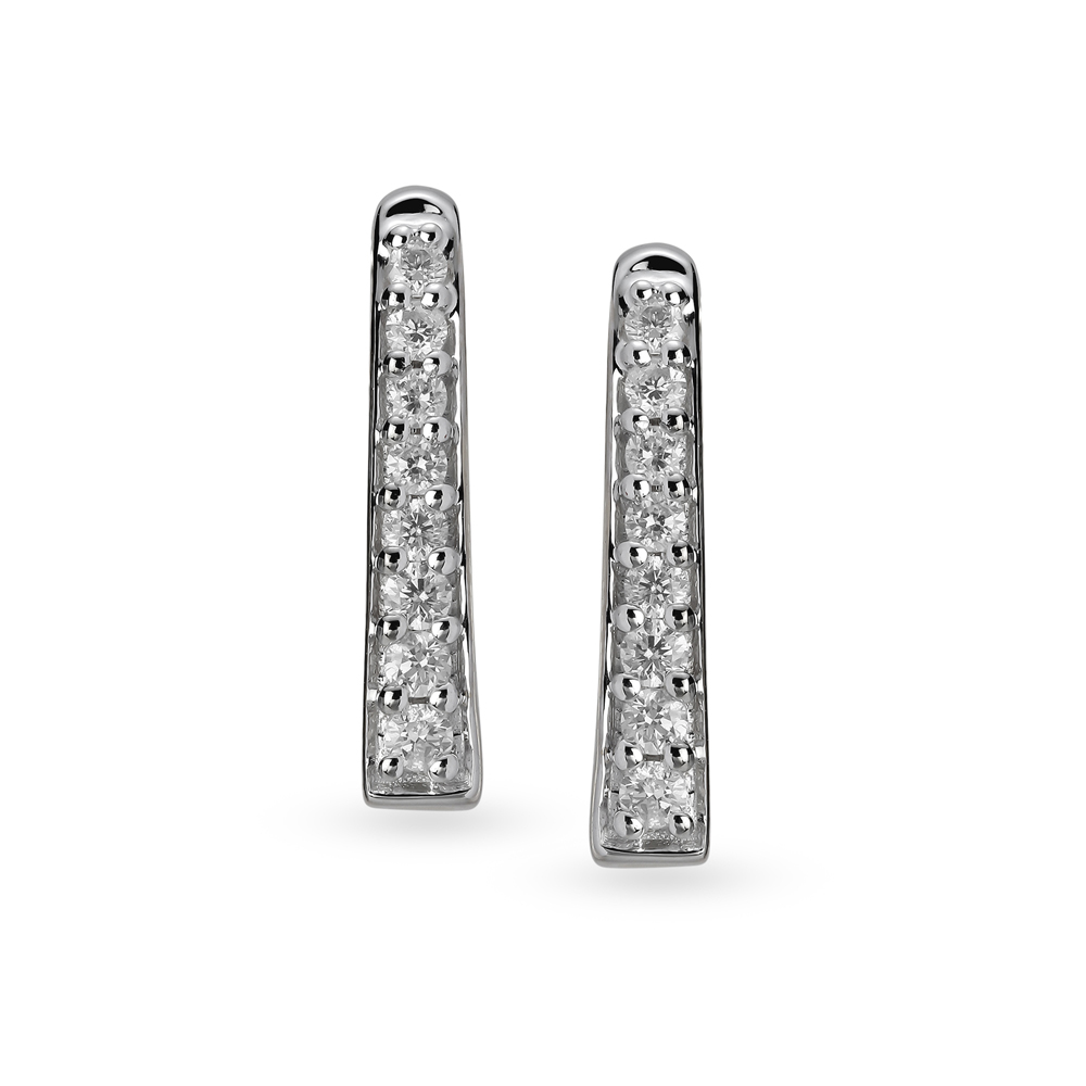 Bewitching Geometric Diamond Hoop Earrings