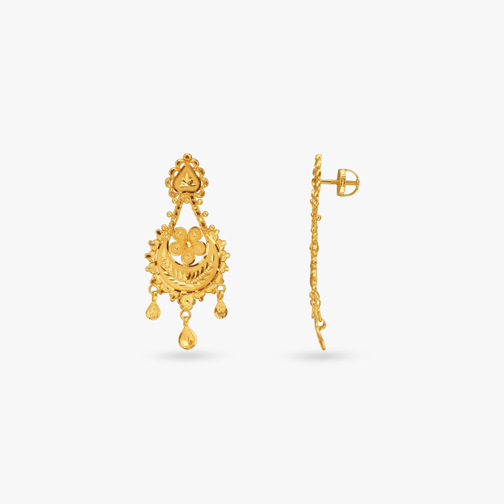 

Ornate Swing Gold Drop Earrings