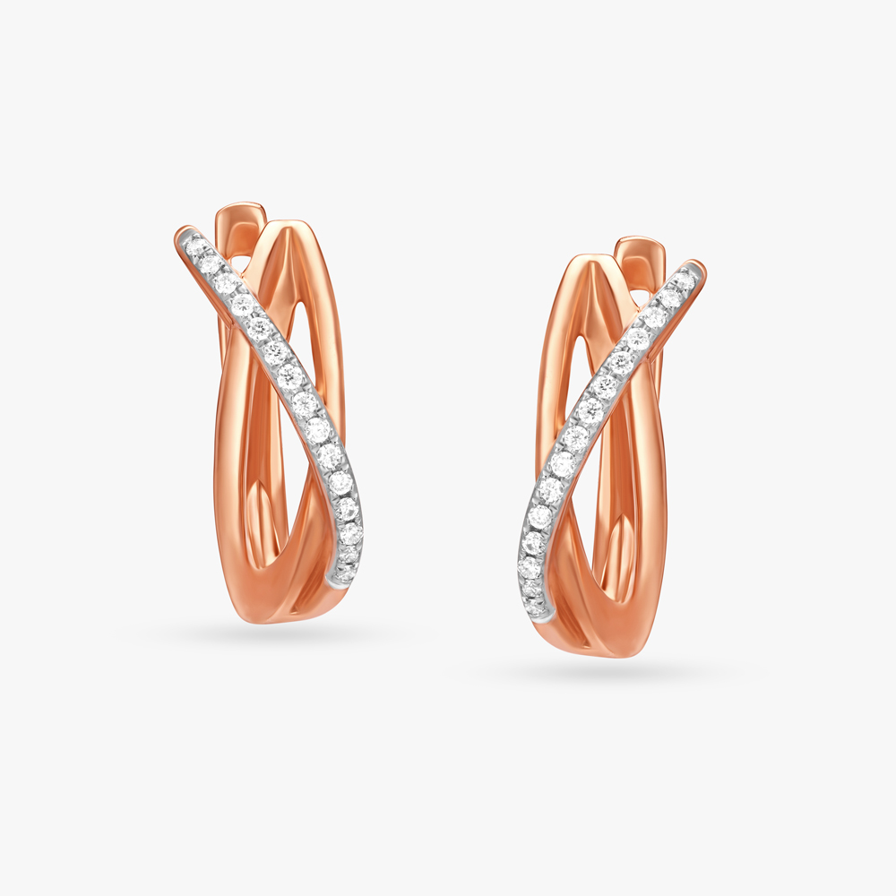 Subtle Opulence Diamond Hoop Earrings
