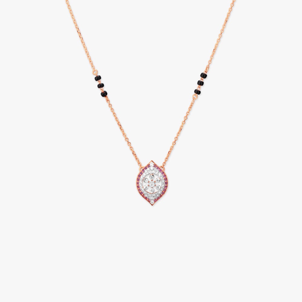 Blush Orbit Diamond Mangalsutra,,hi-res image number null