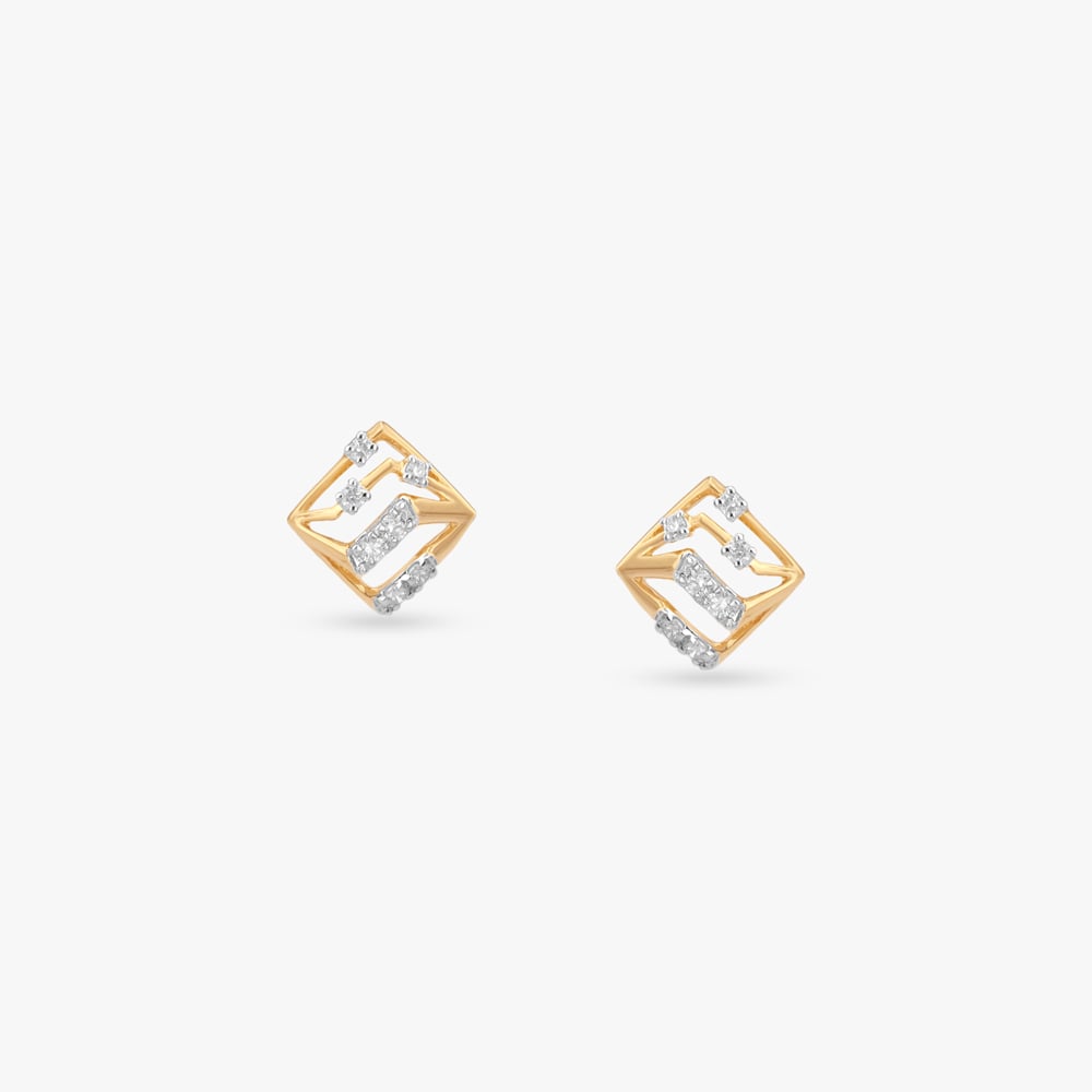 

Structured Spark Diamond Stud Earrings