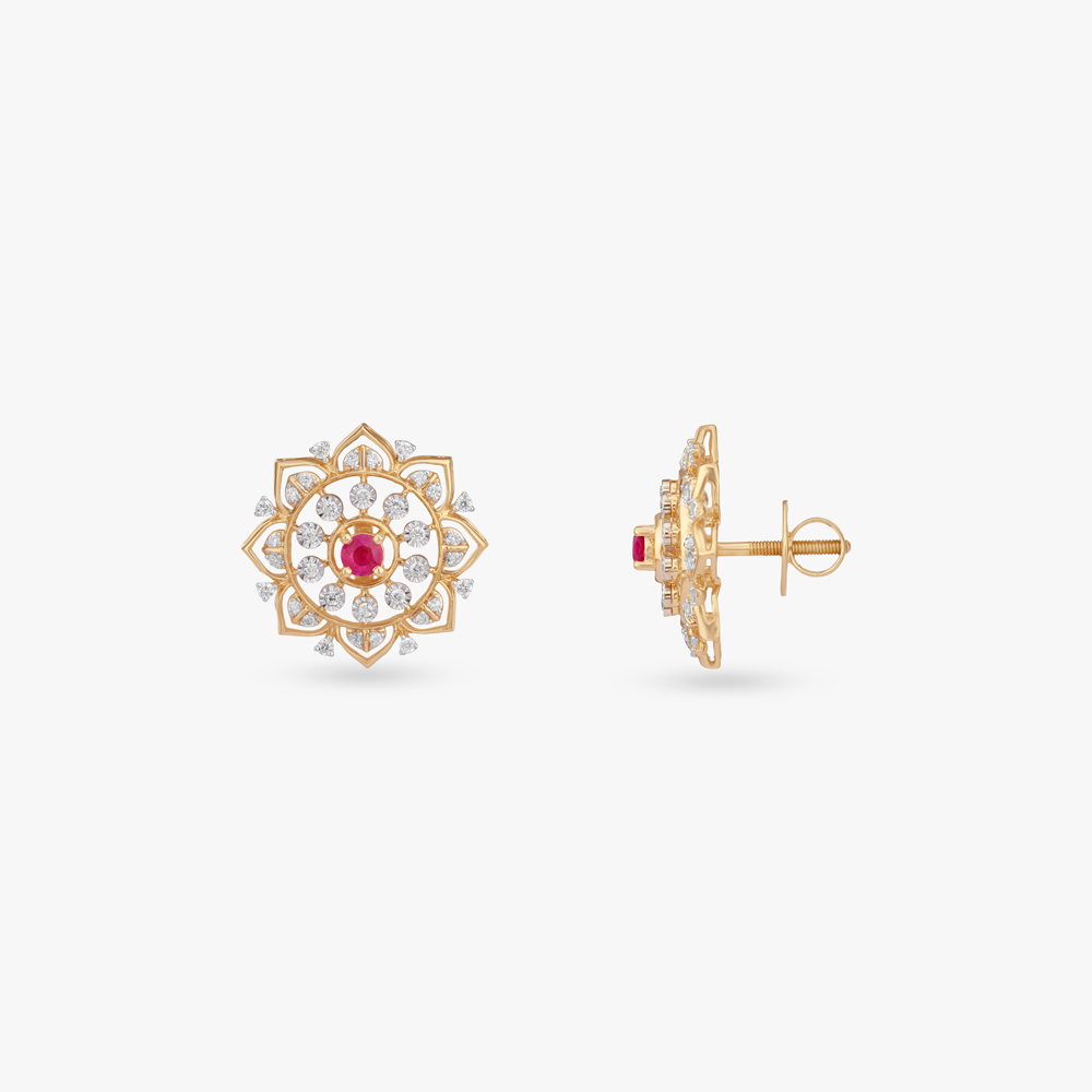 Sunburst Petal Diamond Pendant and Earrings Set,,hi-res image number null