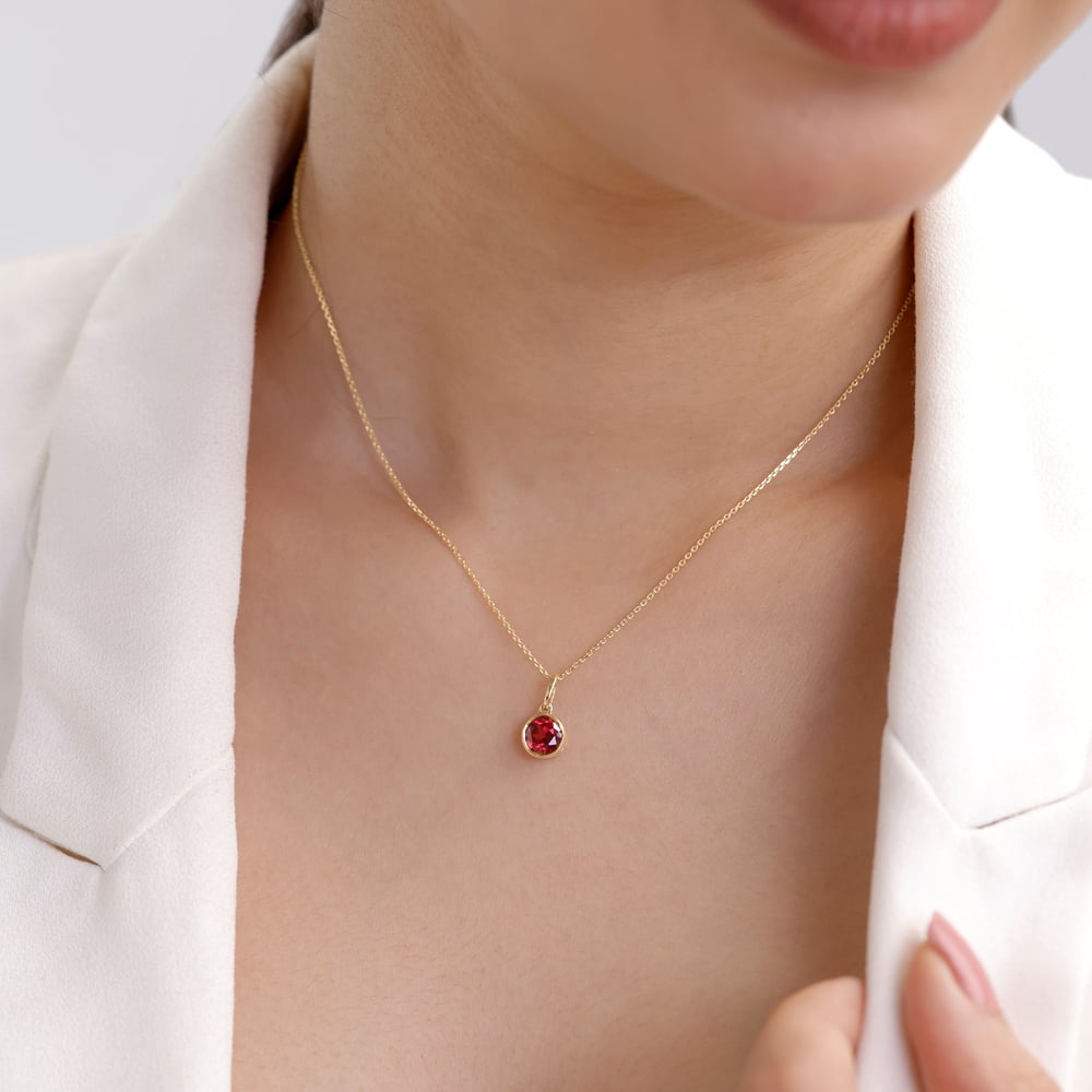 Crimson Aura Garnet Pendant,,hi-res image number null