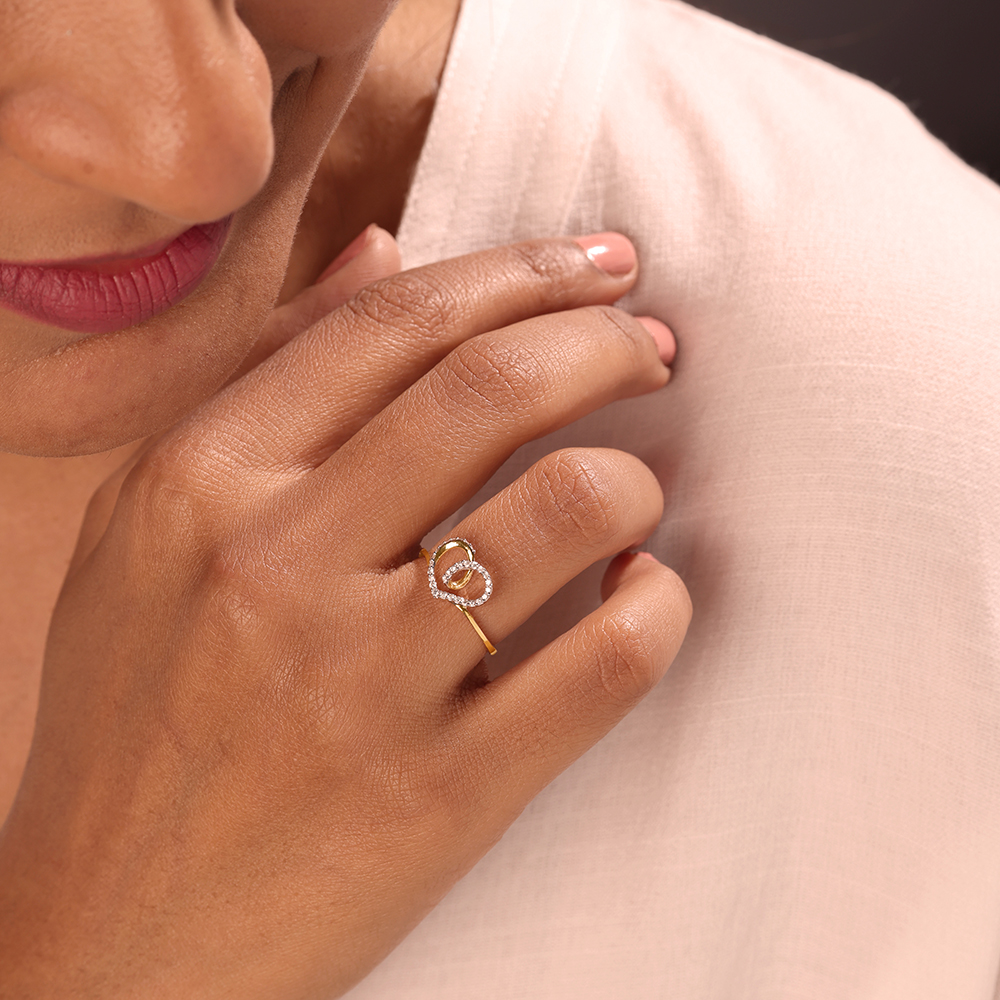 Heartfelt Sparkle 14KT Gold & Diamond Ring,,hi-res image number null