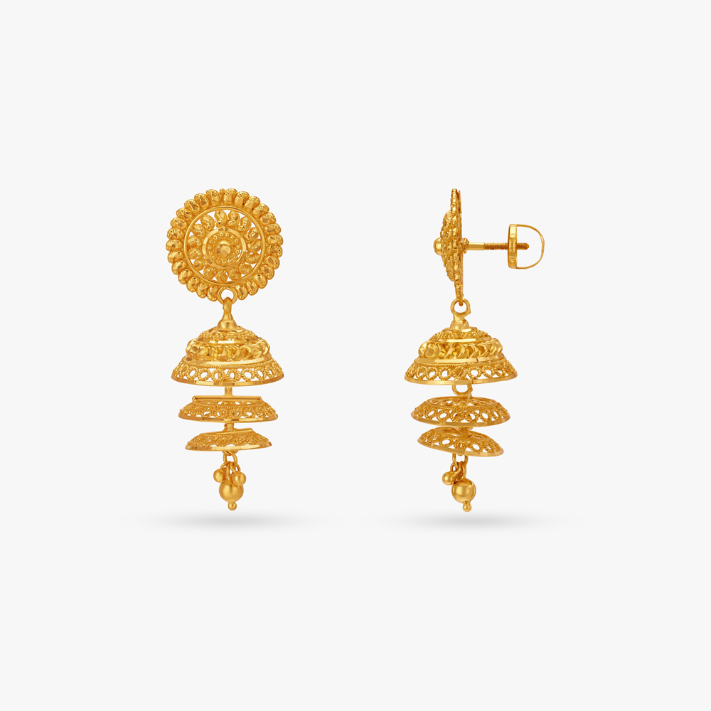 Enticing Traditional Jhumkas,,hi-res image number null