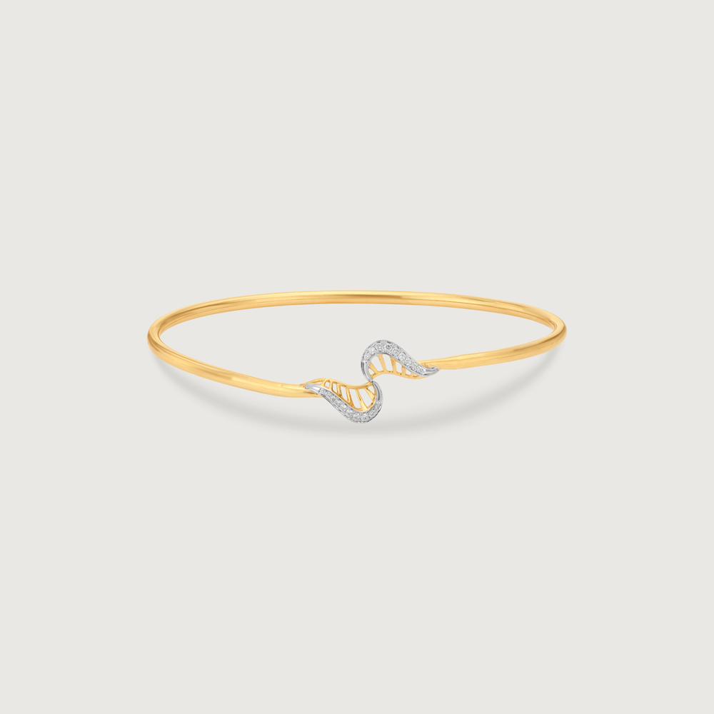Graceful Twirl Diamond Bangle,,hi-res image number null