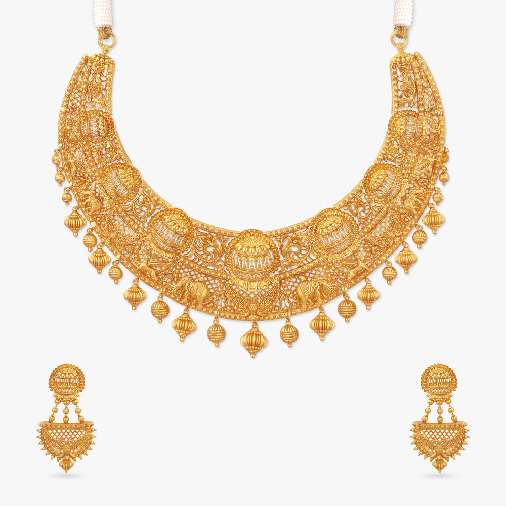 Tales of Mriganka Gold Necklace Set,,hi-res image number null