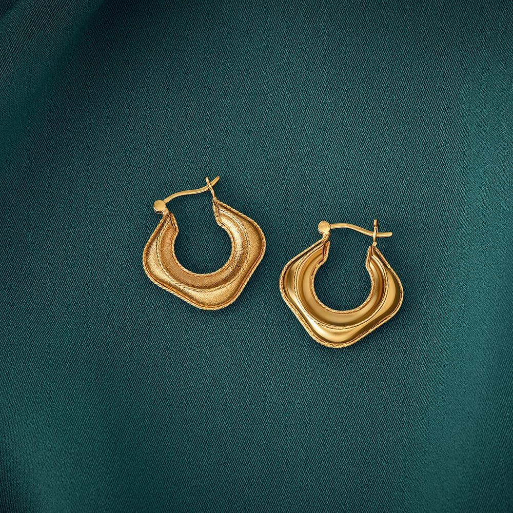

Bold Curves Gold Hoop Earrings