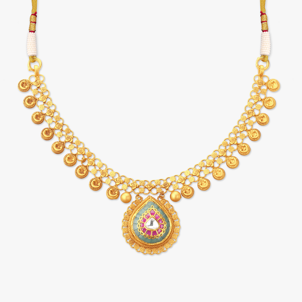 Royal Droplet Gold Necklace set,,hi-res image number null