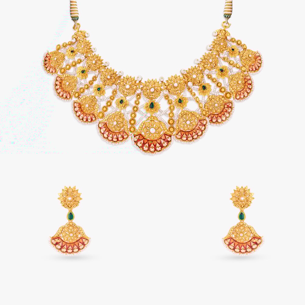 Rust and Radiance Necklace Set,,hi-res image number null