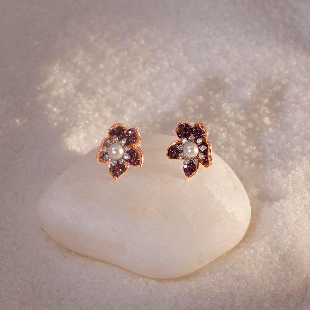 Blossom Aura Diamond Stud Earrings,,hi-res image number null
