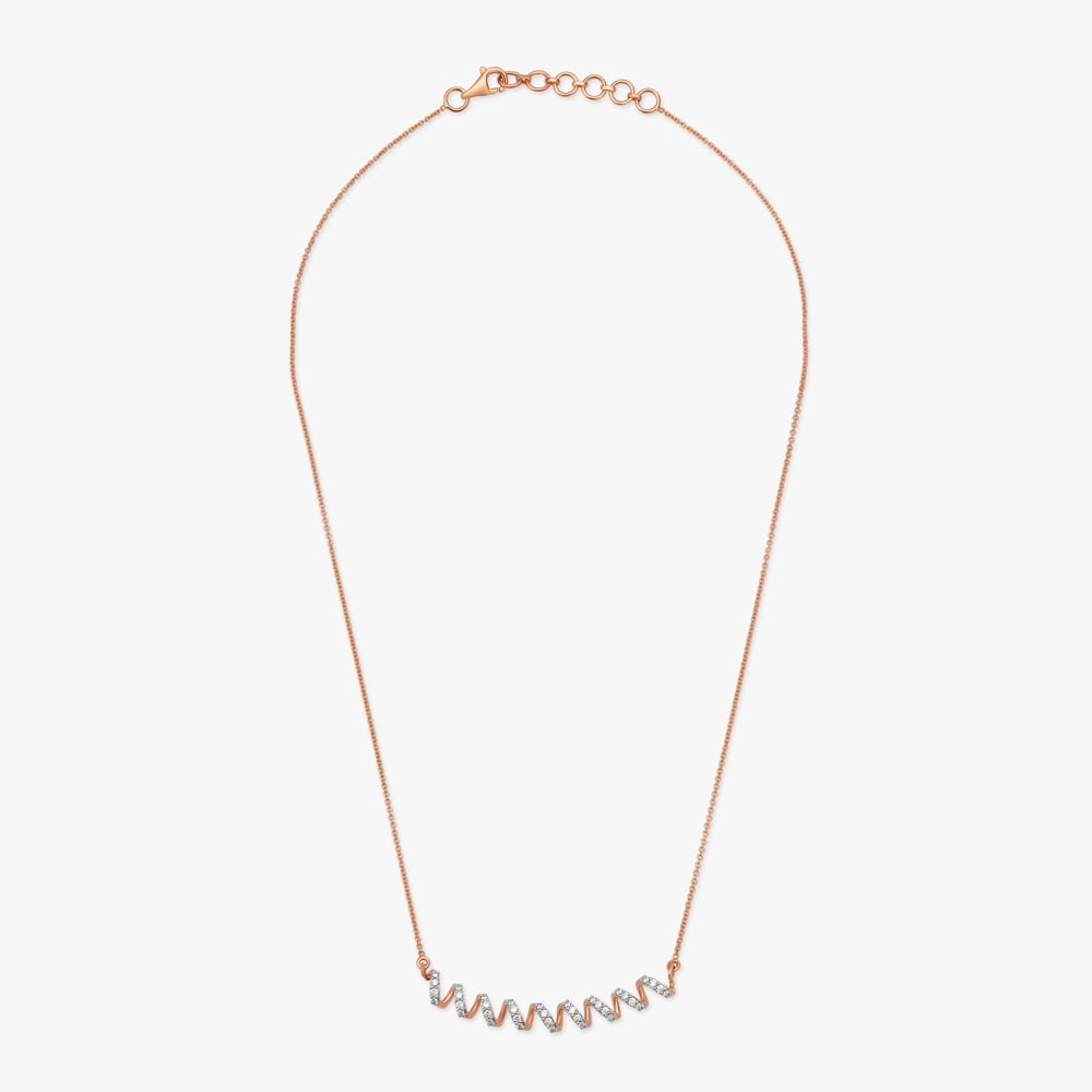 Stylish Spiral Diamond Necklace Set,,hi-res image number null