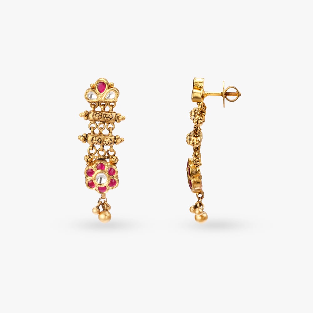 Majestic Floral Gold Necklace Set,,hi-res image number null
