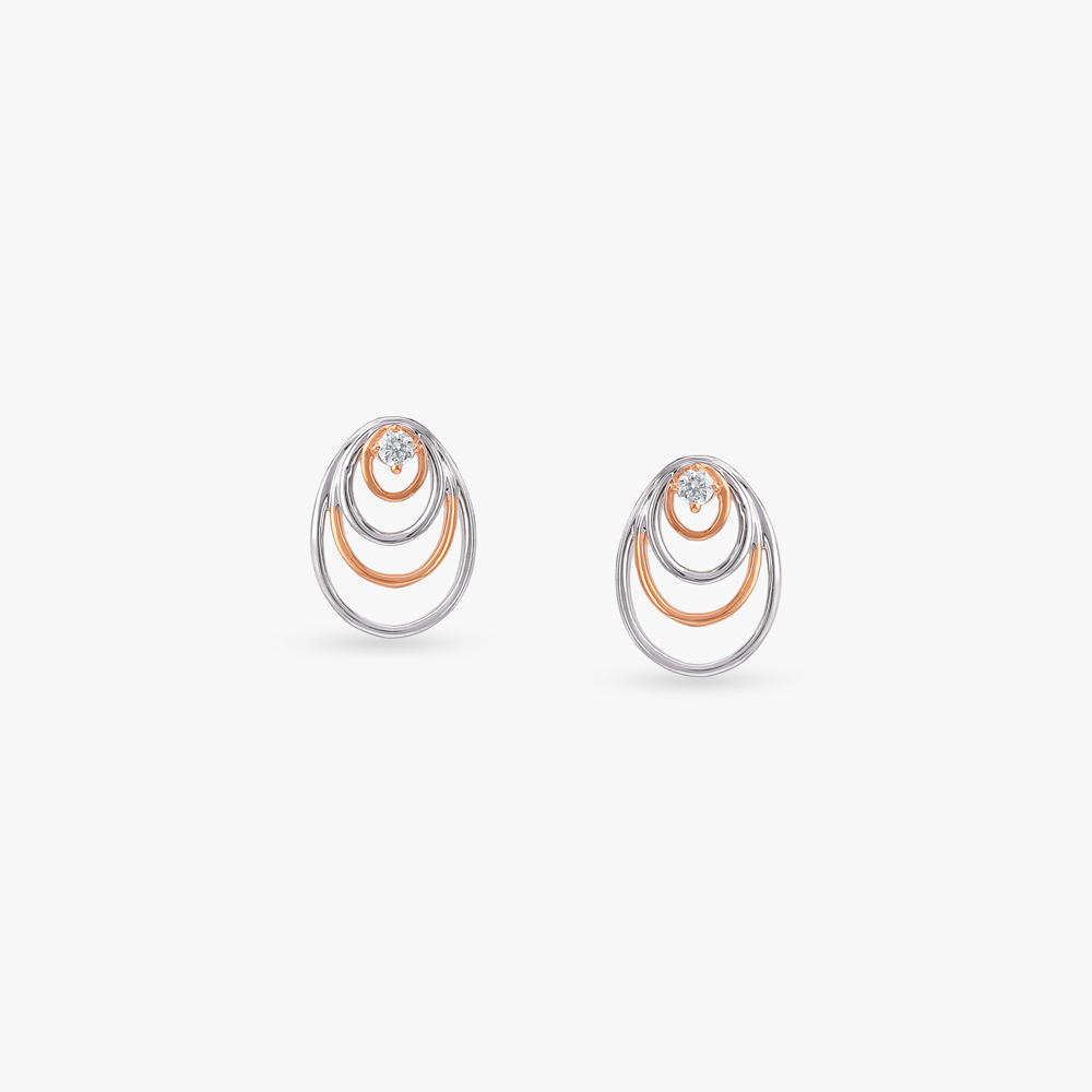 Eclipse Orbit Diamond Stud Earrings,,hi-res image number null