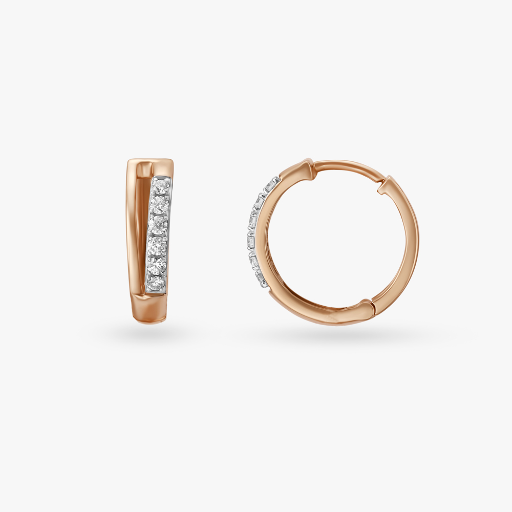Simple Grace Diamond Hoop Earrings,,hi-res image number null