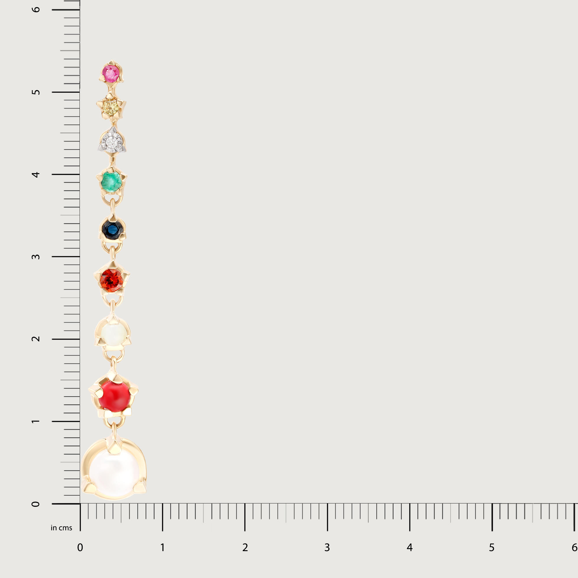 Solar Symphony 14KT Navratna Drop Earrings,,hi-res image number null