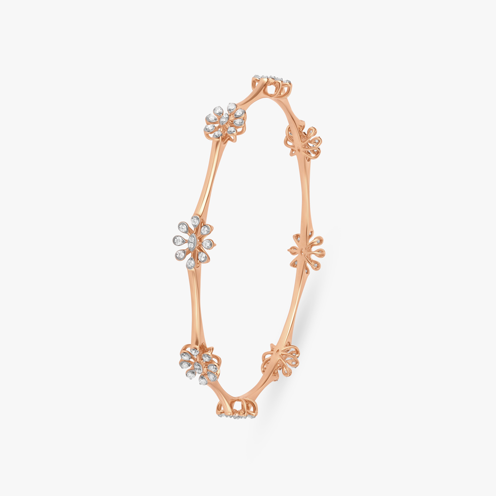 Floral Charm Diamond Bangle,,hi-res image number null