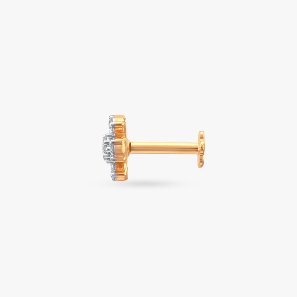 Glimmer Petal Diamond Nose Pin,,hi-res image number null