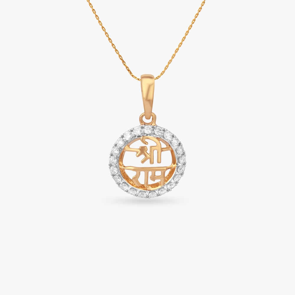 Sacred Shri Ram Diamond Pendant,,hi-res image number null